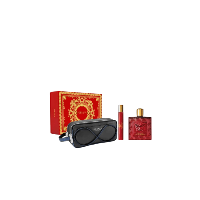 Versace Eros Flame  SET EDP 100ML + EDP 10ML + BLACK TROUSSE - Image 1